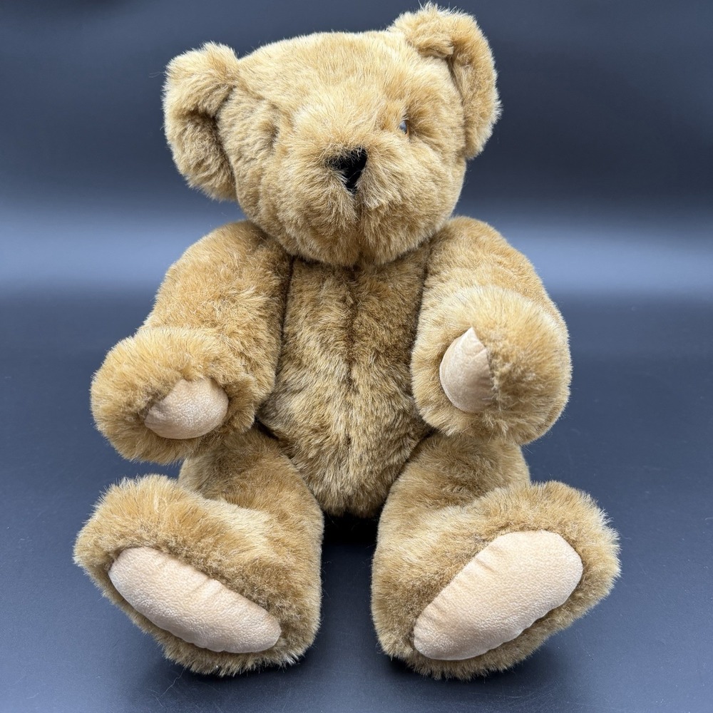 The Vermont Teddy Bear Company 16" Plush Brown Jointed Teddy Bear Made in USA